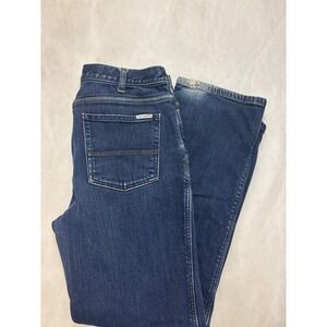 Womens‎ Jeans Dark Wash Flannel Lined Bootcut Denim Pants